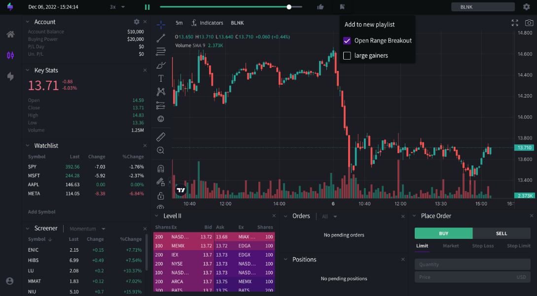 replay trading simulator